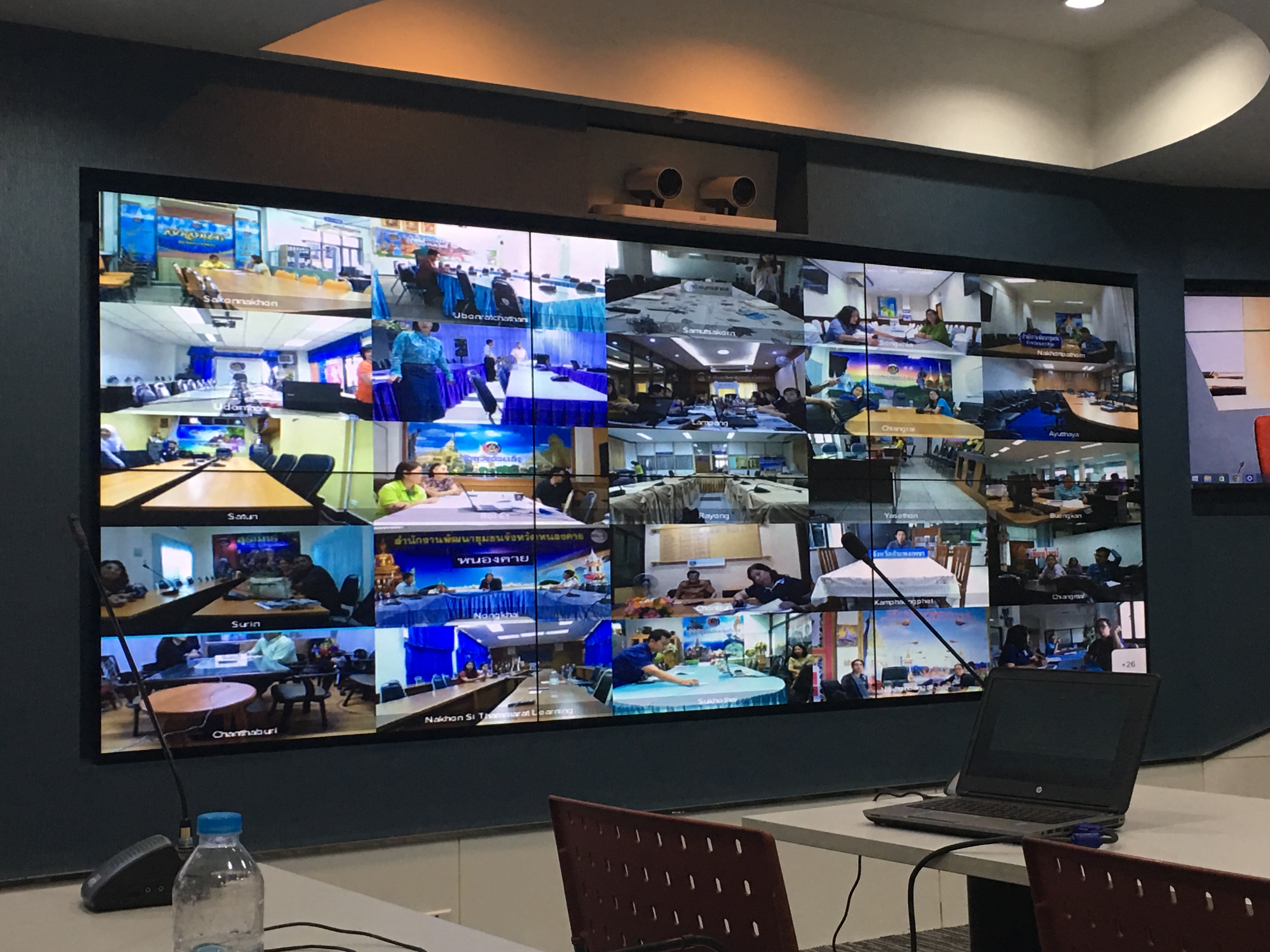 ศูนย์สารสนเทศเพื่อการพัฒนาชุมชน อบรมการใช้งานระบบประชุมทางไกล (video conference) สำหรับผู้ใช้งานระบบ  โดยมี นายชัยยา ขำสะอาด ผู้อำนวยการศูนย์สารสนเทศ เป็นประธานในการอบรม