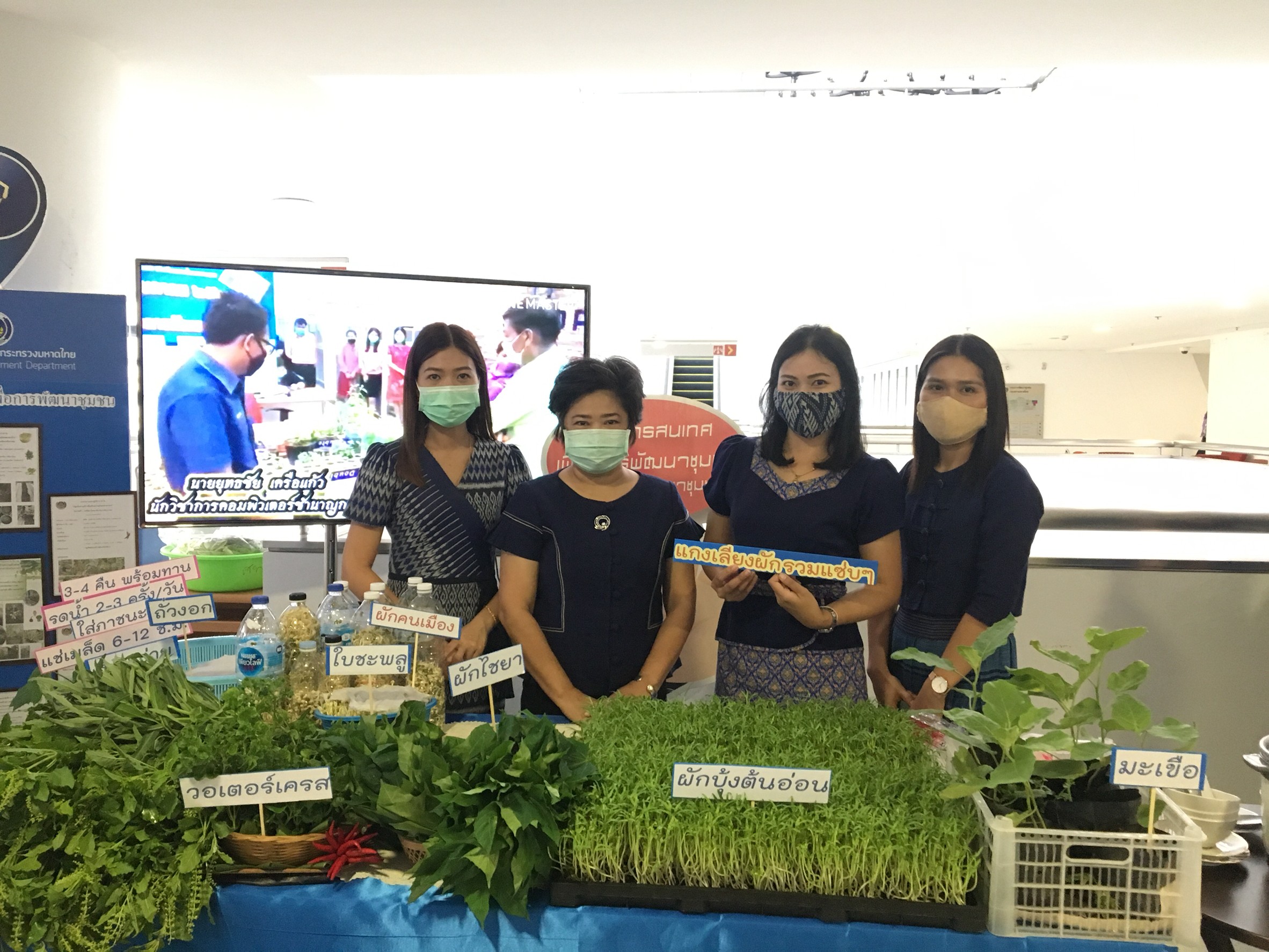 ศูนย์สารสนเทศเพื่อการพัฒนาชุมชน ร่วมจัดกิจกรรม “แบ่งปัน แลกเปลี่ยน ผลผลิต” ตามแผนปฏิบัติการปลูกผักสวนครัว ๙๐ วัน เพื่อสร้างความมั่นคงทางอาหาร