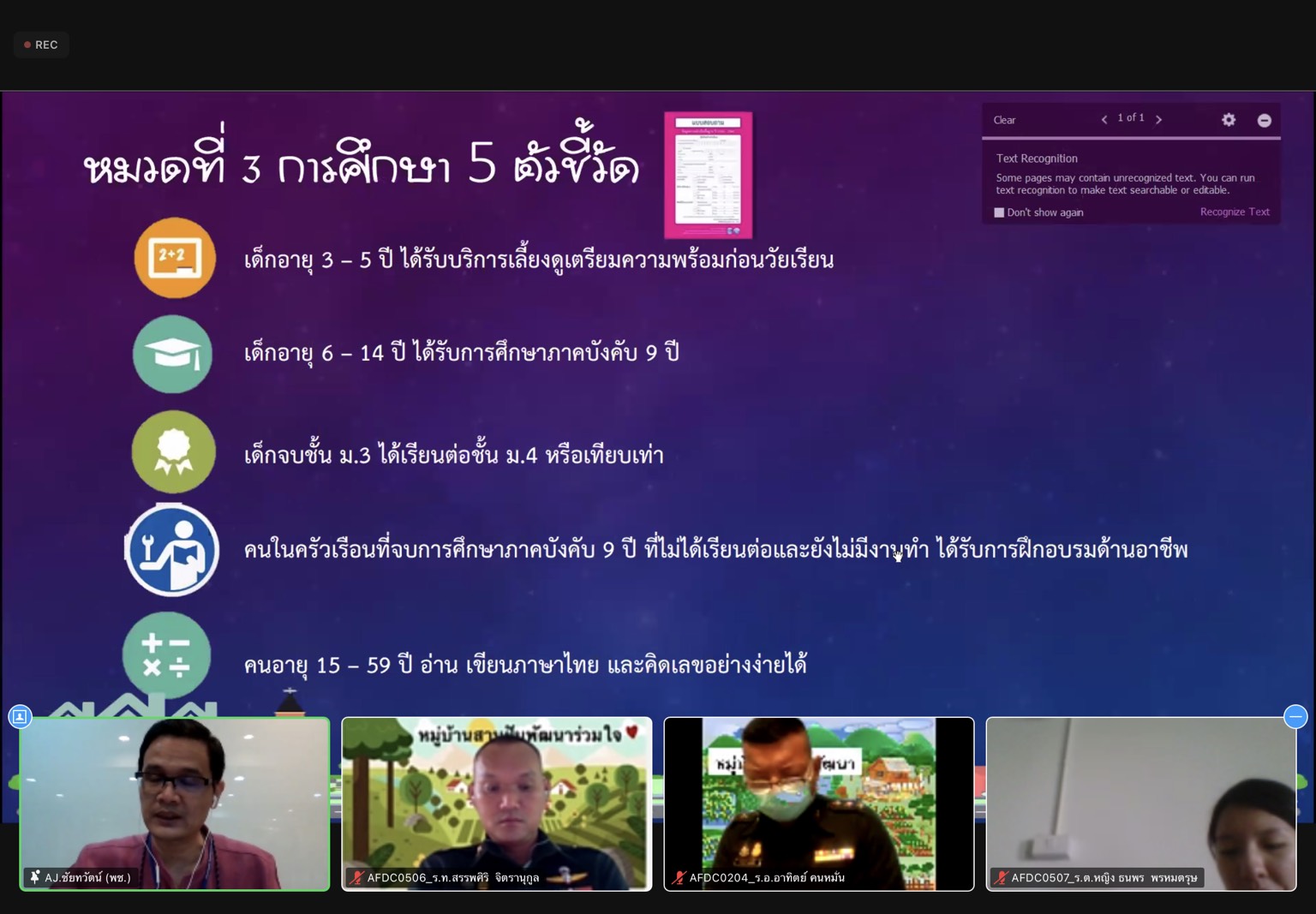 ศูนย์สารสนเทศฯ บรรยายให้ความรู้แก่นายทหารชั้นสัญญาบัตร หน่วยบัญชาการทหารพัฒนา ผ่านโปรแกรม zoom cloud meeting