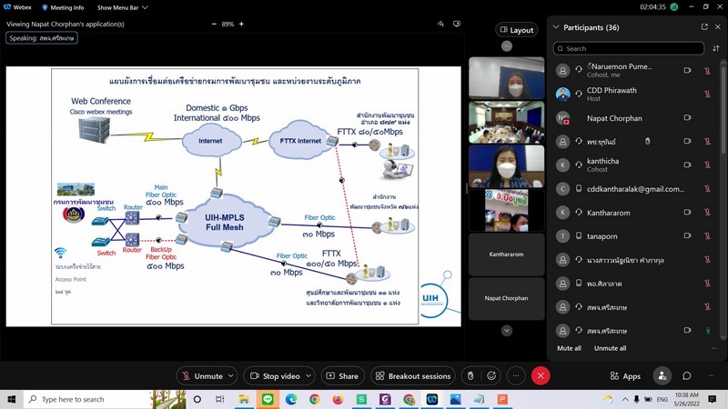 ศูนย์สารสนเทศฯ ติดตามการดำเนินงานโครงการที่เกี่ยวข้องกับระบบเครือข่ายและความมั่นคงปลอดภัยด้านเทคโนโลยีสารสนเทศ ปีงบประมาณ พ.ศ.2565 พื้นที่จังหวัดศรีสะเกษ