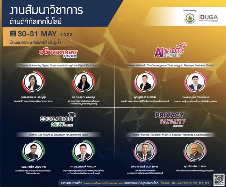 พช. ร่วมการสัมมนาวิชาการเทคโนโลยียิ่งใหญ่แห่งปี จัดโดยสมาคมผู้ใช้ดิจิทัลไทย (DUGA) ร่วมกับกระทรวงดิจิทัลเพื่อเศรษฐกิจและสังคม
