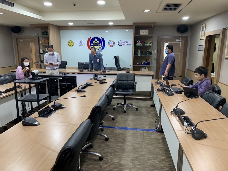 ศูนย์สารสนเทศเพื่อการพัฒนาชุมชน ทดสอบและเตรียมความพร้อมการใช้งานระบบวีดิทัศน์ทางไกล (Video Conference)