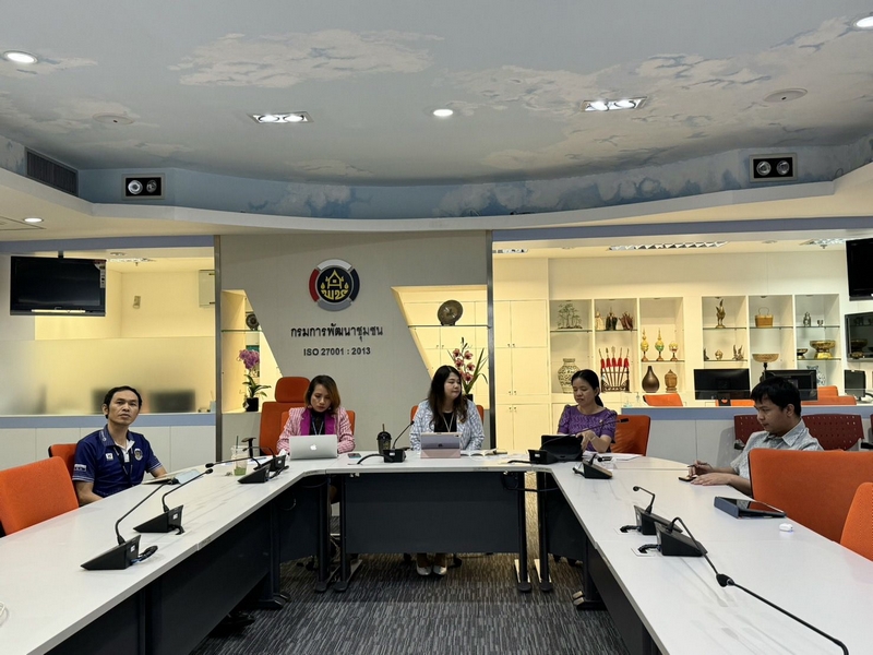 กรมการพัฒนาชุมชนร่วมประชุมหารือการเชื่อมโยงฐานข้อมูลระบบ พม. SMART กองตรวจราชการ สป.พม.